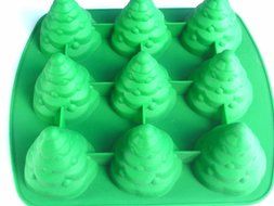Christmas Tree Shaped Silicone Cake Chocolate Baking Mold Tools Muffin Candy Jelly Fondant Mold Baking Pan DIY