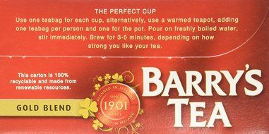 Barry's Irish Breakfast Tea, 80-Count Tea Bags (Pack of 3) N12