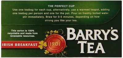 Barry's Irish Breakfast Tea, 80-Count Tea Bags (Pack of 3) N17