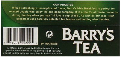 Barry's Irish Breakfast Tea, 80-Count Tea Bags (Pack of 3) N18