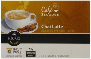 Caf&eacute; Escapes Chai Latte, K-Cups for Keurig Brewers, 24-Count (Pack of 2) N6