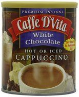 Caffe D'Vita White Chocolate Cappuccino Mix, 16-Ounce Canisters (Pack of 6)