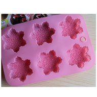 EVTECH(TM) 6 Cavity Flowers Style Silicone Gel Non Stick Cake Bread Mousse Biscuit Ice Pudding Mold Chocolate... N6