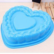 Large Silicone Cake Pan Mold Baking Pan Tray Heart Shape shopping N3