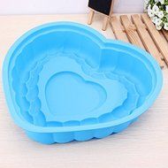 Large Silicone Cake Pan Mold Baking Pan Tray Heart Shape shopping N4