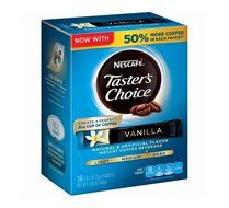 Nescafe Taster's Choice Vanilla Instant Coffee, Single Serve Sticks (Pack of 8)