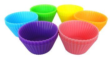 Dealglad&reg; 12pcs Silicone Cake Cupcake Liners Muffin Cases Pudding Mold Baking Cups (Random Color) N3