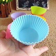 Dealglad&reg; 12pcs Silicone Cake Cupcake Liners Muffin Cases Pudding Mold Baking Cups (Random Color) N5
