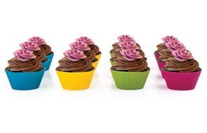 Dealglad&reg; 12pcs Silicone Cake Cupcake Liners Muffin Cases Pudding Mold Baking Cups (Random Color) N7