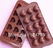 New 15 Hearts Shape Silicone Cake Bakeware Tools Chocolate Ice Mold Cake Decoration Jelly Pudding Kitchen Cooking N5