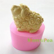 Mom&amp;pea 0604 Sheep Shaped Silicone Mould for Fondant Cake Sugar Paste Cake Decoration 3d Cake Toppers Mold Soap...