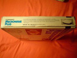 Corning Ware (MW-85) Microwave Plus White Handled Browning Gill Frying Dish Pan N2