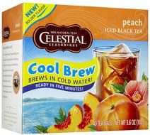 Celestial Seasonings Peach Cool Brew Iced Black Tea Bags - 40 ct