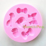 Mom&amp;pea 0592 Bowknots Shaped Silicone Mould for Fondant Cake Sugar Paste Cake Decoration 3d Cake Toppers Mold... N3