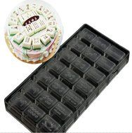 [Chef Petit Fours] DIY Mahjong Chocolate Fondant Cake Mould Home Baking for Party( Clear / Plastic )