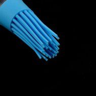 uxcell Silicone Round Shape Heat Resistant BBQ Utensil Cream Basting Brush Red Clear N6