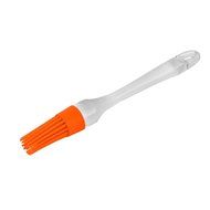 uxcell Silicone Round Shape Heat Resistant BBQ Utensil Cream Basting Brush Red Clear N7
