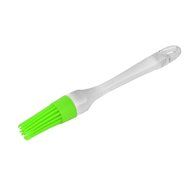 uxcell Silicone Round Shape Heat Resistant BBQ Utensil Cream Basting Brush Red Clear N10