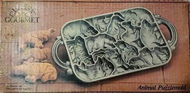 Classic Gourmet Animal Puzzlemold Cast Iron Cookie Pan N2