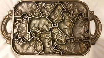Classic Gourmet Animal Puzzlemold Cast Iron Cookie Pan N4