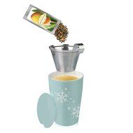 Tea Fort&eacute; Loose Tea Starter Set, Gift Set with Snowflake KATI Cup Tea Brewing System and 10 SINGLE STEEPS N4