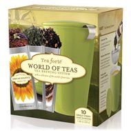Tea Fort&eacute; Loose Tea Starter Set, Gift Set with Snowflake KATI Cup Tea Brewing System and 10 SINGLE STEEPS N7