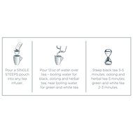 Tea Fort&eacute; Loose Tea Starter Set, Gift Set with Snowflake KATI Cup Tea Brewing System and 10 SINGLE STEEPS N11