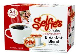 Selfie's Singles Hazelnut Coconut and Caramel Single Cup Coffee, 24 Count for Keurig K-cup Brewers N8