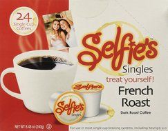 Selfie's Singles Hazelnut Coconut and Caramel Single Cup Coffee, 24 Count for Keurig K-cup Brewers N12