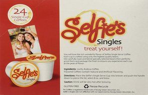 Selfie's Singles Hazelnut Coconut and Caramel Single Cup Coffee, 24 Count for Keurig K-cup Brewers N14