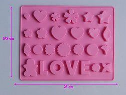 Flower Love Heart Muffin Sweet Chocolate Candy Jelly Fondant Cake Mold Silicone Baking Pan N2