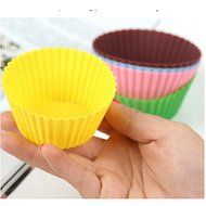 HuaYang Soft Silicone Round Cake Muffin Chocolate Cupcake Mold(Random Color)