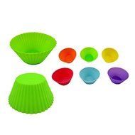 HuaYang Soft Silicone Round Cake Muffin Chocolate Cupcake Mold(Random Color) N4