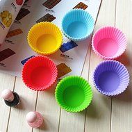 HuaYang Soft Silicone Round Cake Muffin Chocolate Cupcake Mold(Random Color) N7