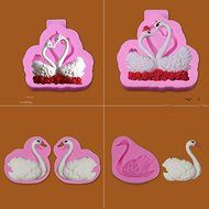 Lariy Little Swan Silicone Chocolate Fondant Wedding Cake Decoration Baking Mold N3
