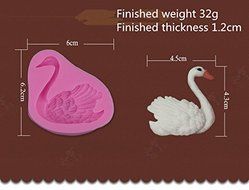 Lariy Little Swan Silicone Chocolate Fondant Wedding Cake Decoration Baking Mold N8