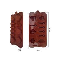 Coffee &amp; Tea Cartoon Set Shaped Fondant Cake Chocolate Pan Candy Soap Silicone Mold Baking Pan Cake Decoration N2