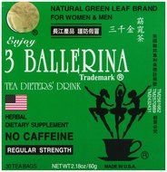 Diet Tea for Men and Women 30 Tea Bags, Three Ballerina