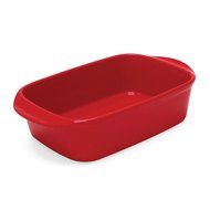 Chantal 93A-RT26T RR 10 by 7 by 2.75-Inch Rectangular Baking Dish, Small, True Red