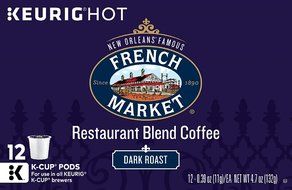 French Market Medium Dark Roast and Chicory Single Serve Cups Coffee, 12 Count (Pack of 6) N3