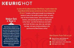 French Market Medium Dark Roast and Chicory Single Serve Cups Coffee, 12 Count (Pack of 6) N19