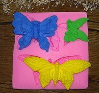 Design 296 3 Butterflies Shape Silicone 3D Fondant Cake Mold ,Cake Decoration Tool,Food Grade Material