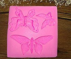 Design 296 3 Butterflies Shape Silicone 3D Fondant Cake Mold ,Cake Decoration Tool,Food Grade Material N2