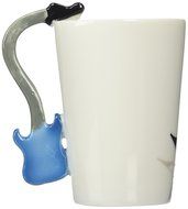 Moyishi Blue Electric Guitar Music Notes Holds Tea Coffee Milk Ceramic Mug 10.58oz In Gift Box Best Gift N2