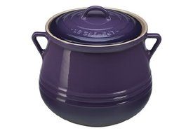 Le Creuset Heritage Stoneware 4 1/2qt Covered Bean Pot, Cassis