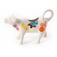The Pioneer Woman Flea Market 5-Piece Serving Set, 4 Ramekins in Assorted Colors and Cow Creamer, Floral N4