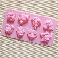 New 8 Holes Mickey Series Silicone Cake Mold Chocolate Ice Jelly Soap Kitchen Cooking Cake Decorating Bakeware...