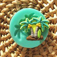3D Silicone Coconut Palm Cake Mold Fondant Sugar Decoration