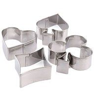 Cookies Cutter Mould Cake Biscuit Pastry Baking Stainless Steel 4 Pcs Poker shopping