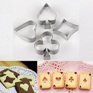 Cookies Cutter Mould Cake Biscuit Pastry Baking Stainless Steel 4 Pcs Poker shopping N5
